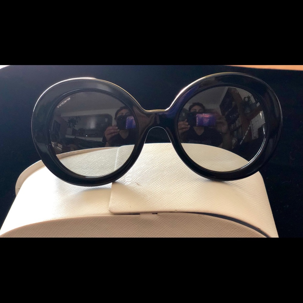 Authentic Prada sunnies! Black, Jackie- O look!